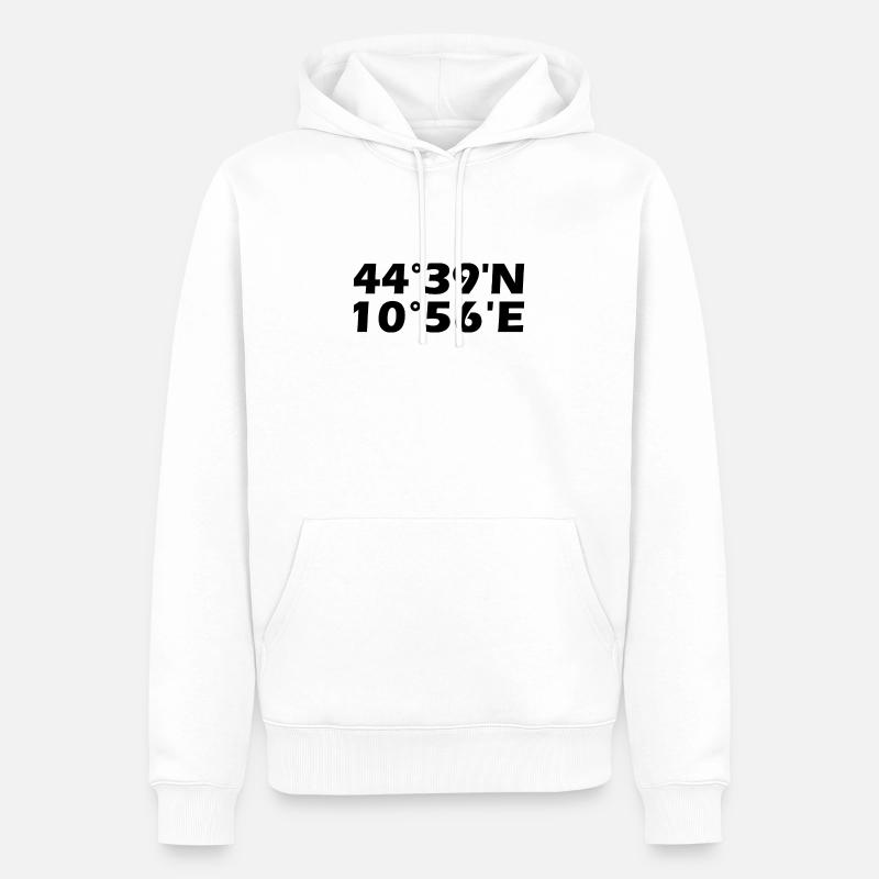 Coordonnées de Modène - Sweat à capuche Premium bio Homme - blanc