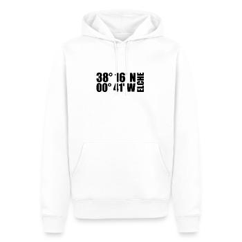 Elche Koordinaten - Männer Premium Bio Hoodie - Weiß - Vorne - Nico (187cm)
