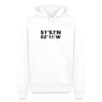 Coordonnées de Gloucester - Sweat à capuche Premium bio Homme - blanc - Devant - Nico (187cm)
