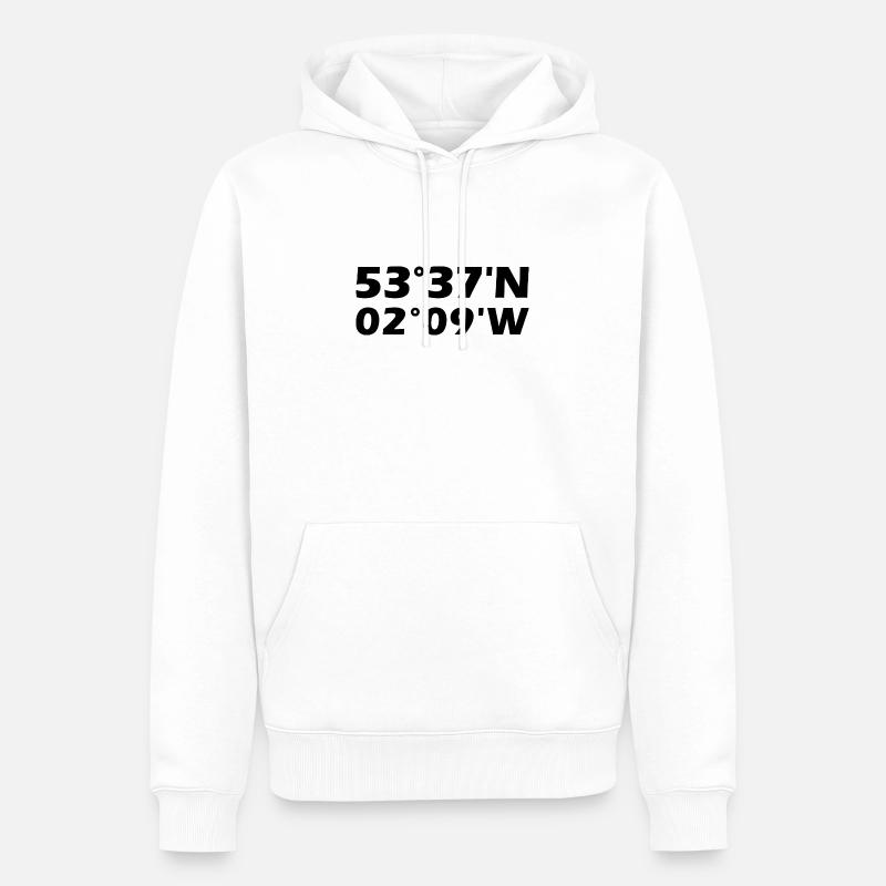 Coordonnées de Rochdale - Sweat à capuche Premium bio Homme - blanc