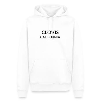 Clovis, Californie, États-Unis - Sweat à capuche Premium bio Homme - blanc - Devant - Nico (187cm)