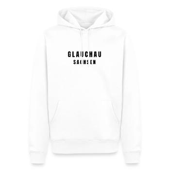 Glauchau Sachsen - Männer Premium Bio Hoodie - Weiß - Vorne - Nico (187cm)