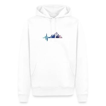 Montagnes Alpes Alpines Alpines - Sweat à capuche Premium bio Homme - blanc - Devant - Nico (187cm)