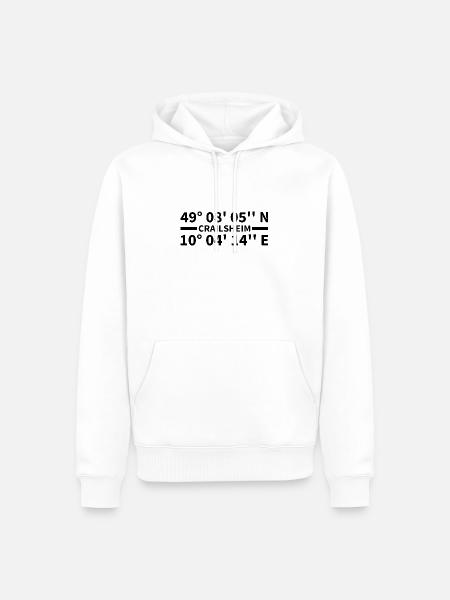 Crailsheim coordinates - Men’s Premium Organic Hoodie - white
