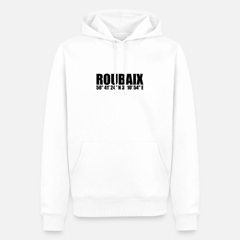 Roubaix coordinates - Men’s Premium Organic Hoodie - white