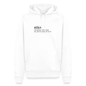 les coordonnées Cologne Rhénanie-du-Nord-Westphalie - Sweat à capuche Premium bio Homme - blanc - Devant - Nico (187cm)