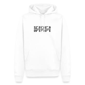 Coordonnées de Hildesheim - Sweat à capuche Premium bio Homme - blanc - Devant - Nico (187cm)