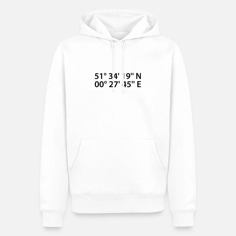 Coordonnées Basildon - Sweat à capuche Premium bio Homme - blanc
