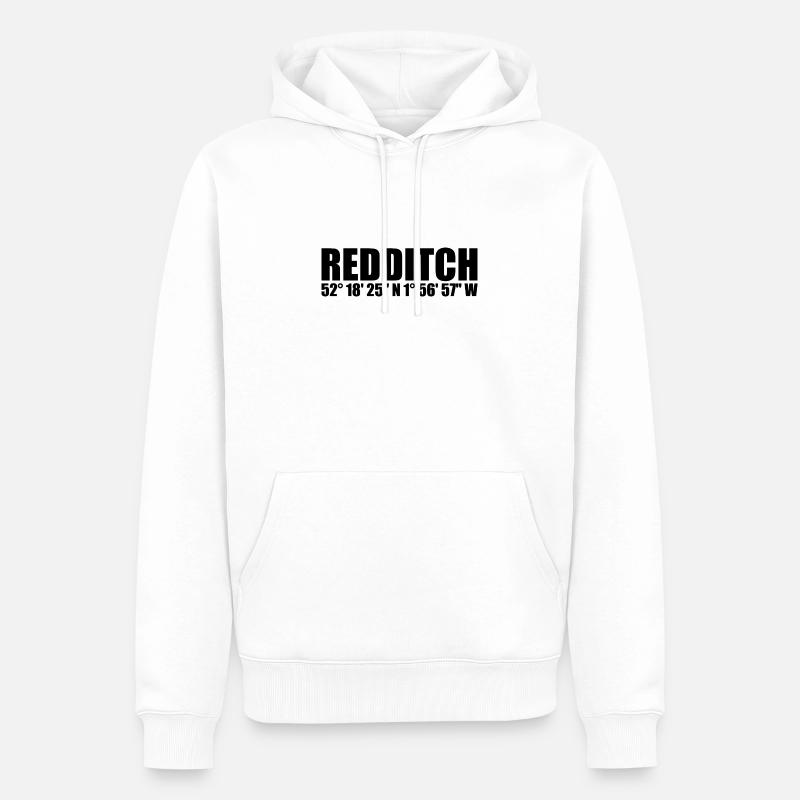 Coordonnées Redditch - Sweat à capuche Premium bio Homme - blanc
