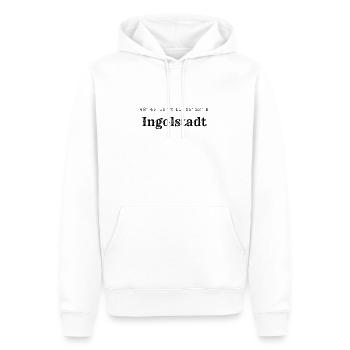 Coordonnées Ingolstadt - Sweat à capuche Premium bio Homme - blanc - Devant - Nico (187cm)