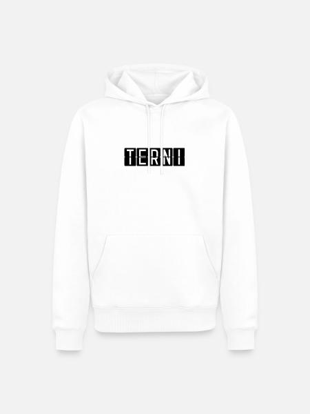 Terni Flughafentafel - Männer Premium Bio Hoodie - Weiß