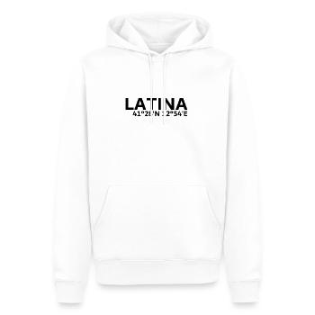 Latina Koordinaten - Männer Premium Bio Hoodie - Weiß - Vorne - Nico (187cm)