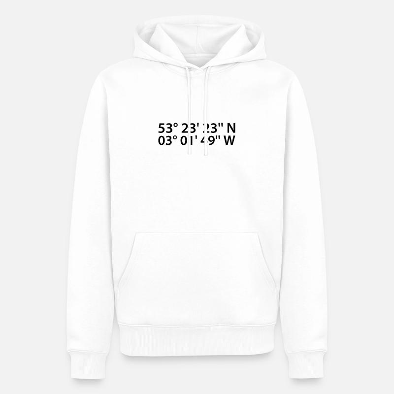Coordonnées birkenhead - Sweat à capuche Premium bio Homme - blanc