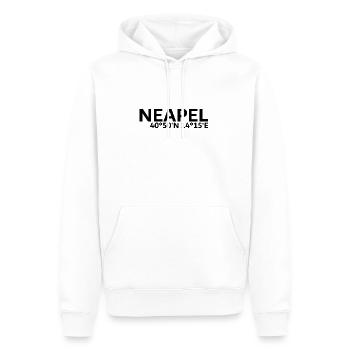 Neapel Koordinaten - Männer Premium Bio Hoodie - Weiß - Vorne - Nico (187cm)