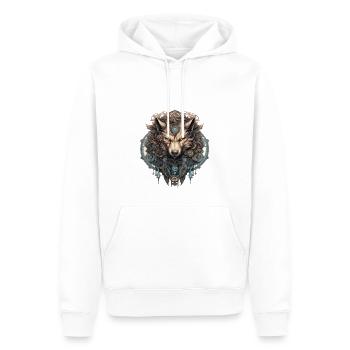 Wolfenkreis - Männer Premium Bio Hoodie - Weiß - Vorne - Nico (187cm)