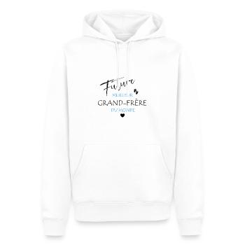 Future meilleur grand-frère du monde - Sweat à capuche Premium bio Homme - blanc - Devant - Nico (187cm)