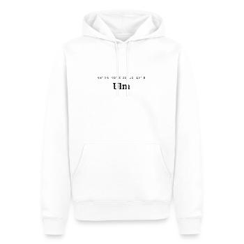 Ulm coordinates - Men’s Premium Organic Hoodie - white - Front - Nico (187cm)