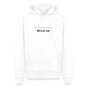 Dresden Koordinaten - Männer Premium Bio Hoodie - Weiß - Vorne - Nico (187cm)