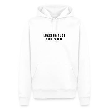 Luckenwalde Brandebourg - Sweat à capuche Premium bio Homme - blanc - Devant - Nico (187cm)