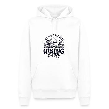 Vergiss nicht deine Wanderschuhe, Wandern Wanderer - Männer Premium Bio Hoodie - Weiß - Vorne - Nico (187cm)