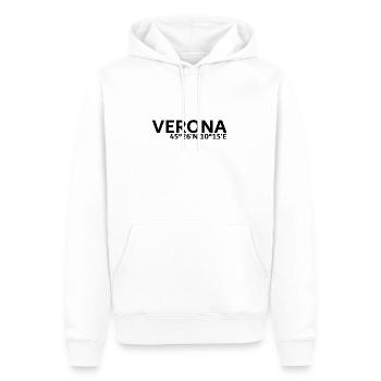 Coordonnées de Vérone - Sweat à capuche Premium bio Homme - blanc - Devant - Nico (187cm)