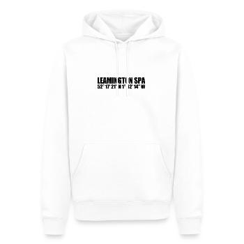 Leamington Spa Koordinaten - Männer Premium Bio Hoodie - Weiß - Vorne - Nico (187cm)