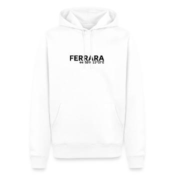 Coordonnées de Ferrara - Sweat à capuche Premium bio Homme - blanc - Devant - Nico (187cm)