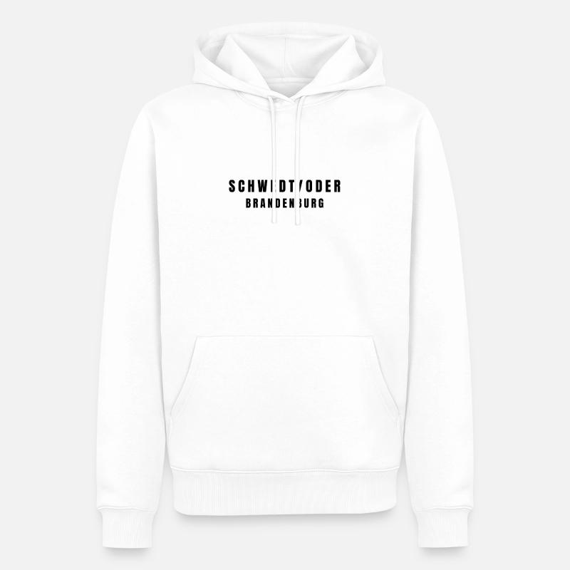 Schwedt/Oder Brandenburg - Männer Premium Bio Hoodie - Weiß