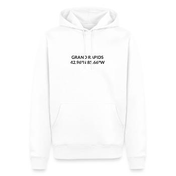 Grand Rapids Michigan USA Koordinaten - Männer Premium Bio Hoodie - Weiß - Vorne - Nico (187cm)