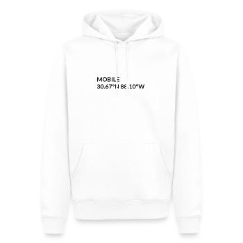 Mobile Alabama USA Koordinaten - Männer Premium Bio Hoodie - Weiß - Vorne - Nico (187cm)