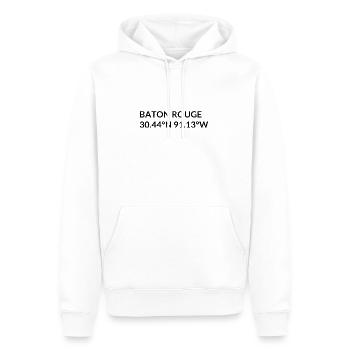 Baton Rouge Louisiana USA Koordinaten - Männer Premium Bio Hoodie - Weiß - Vorne - Nico (187cm)