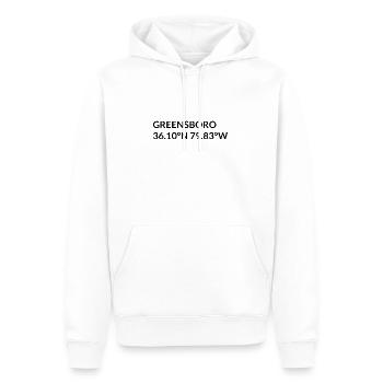 Greensboro North Carolina USA Koordinaten - Männer Premium Bio Hoodie - Weiß - Vorne - Nico (187cm)