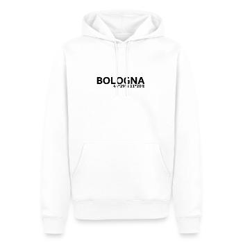 Coordonnées de Bologne - Sweat à capuche Premium bio Homme - blanc - Devant - Nico (187cm)