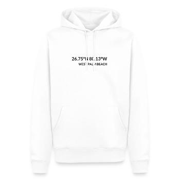 West Palm Beach Florida USA Koordinaten - Männer Premium Bio Hoodie - Weiß - Vorne - Nico (187cm)