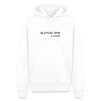 Nashville Tennessee USA Koordinaten - Männer Premium Bio Hoodie - Weiß - Vorne - Nico (187cm)