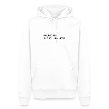Palmdale, Californie, États-Unis - Sweat à capuche Premium bio Homme - blanc - Devant - Nico (187cm)