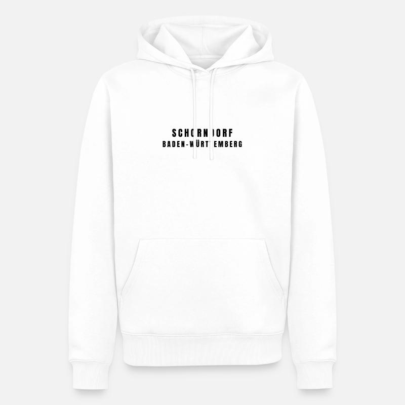 Schorndorf, Bade-Wurtemberg - Sweat à capuche Premium bio Homme - blanc