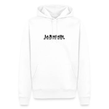 La Rochelle Koordinaten - Männer Premium Bio Hoodie - Weiß - Vorne - Nico (187cm)