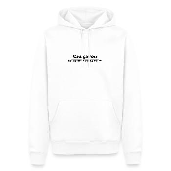 Coordonnées Craigavon - Sweat à capuche Premium bio Homme - blanc - Devant - Nico (187cm)