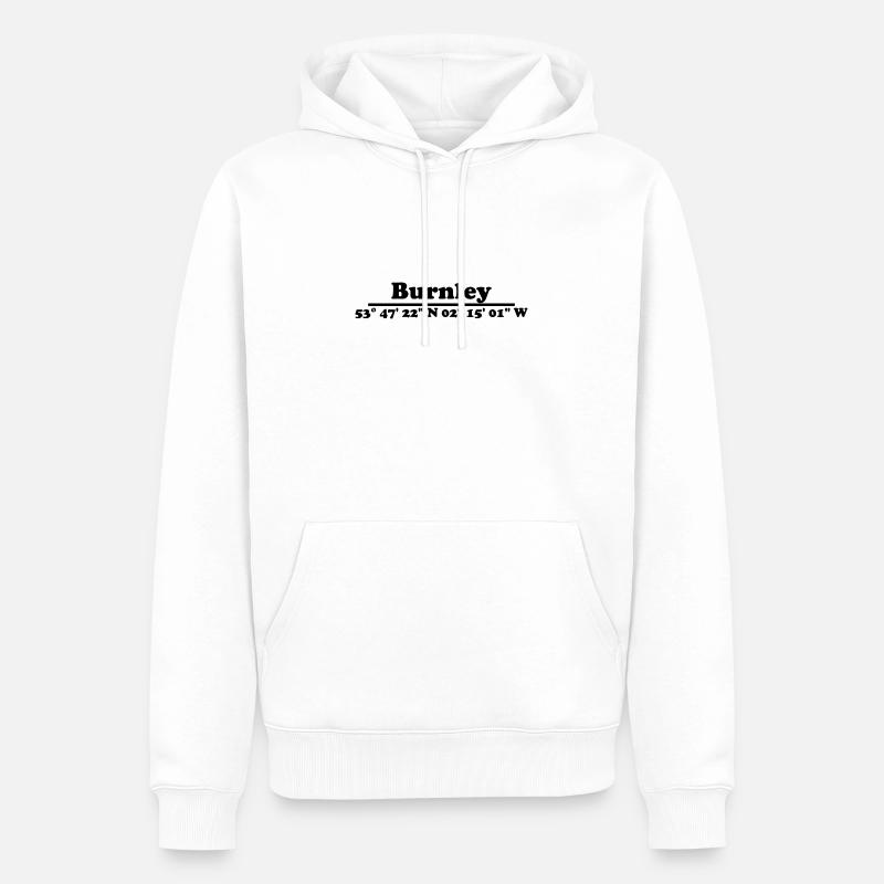 Coordonnées de Burnley - Sweat à capuche Premium bio Homme - blanc