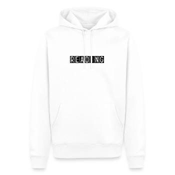 Reading Flughafentafel - Männer Premium Bio Hoodie - Weiß - Vorne - Nico (187cm)