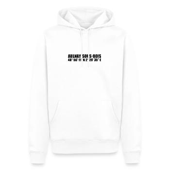 Aulnay-sous-Bois Koordinaten - Männer Premium Bio Hoodie - Weiß - Vorne - Nico (187cm)