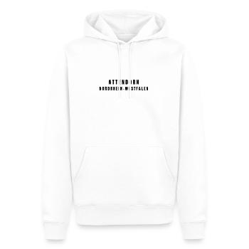 Attendorn, Rhénanie-du-Nord-Westphalie - Sweat à capuche Premium bio Homme - blanc - Devant - Nico (187cm)