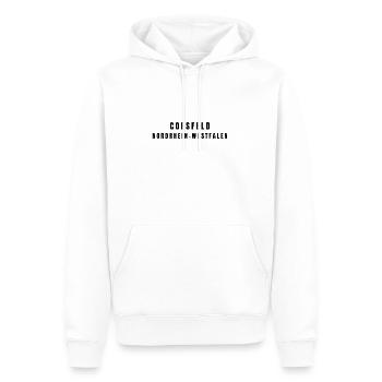 Coesfeld, Rhénanie-du-Nord-Westphalie - Sweat à capuche Premium bio Homme - blanc - Devant - Nico (187cm)