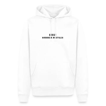Soest, Rhénanie-du-Nord-Westphalie - Sweat à capuche Premium bio Homme - blanc - Devant - Nico (187cm)