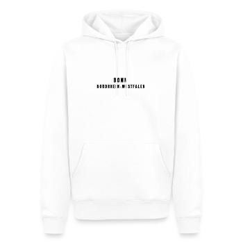 Bonn⁠ Nordrhein-Westfalen - Männer Premium Bio Hoodie - Weiß - Vorne - Nico (187cm)