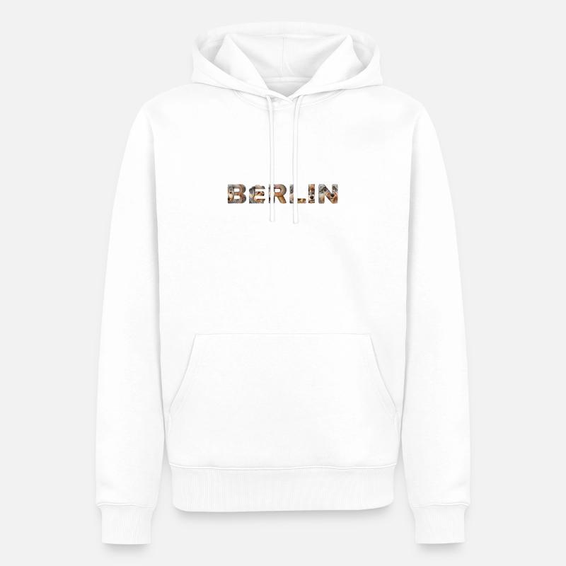 Berlin Hund - Männer Premium Bio Hoodie - Weiß