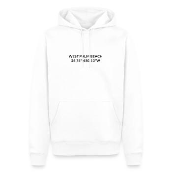 West Palm Beach Florida USA Koordinaten - Männer Premium Bio Hoodie - Weiß - Vorne - Nico (187cm)