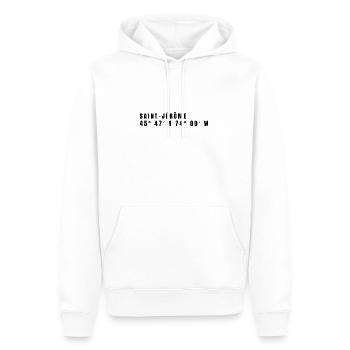 Coordonnées Saint-Jérôme, Canada - Sweat à capuche Premium bio Homme - blanc - Devant - Nico (187cm)