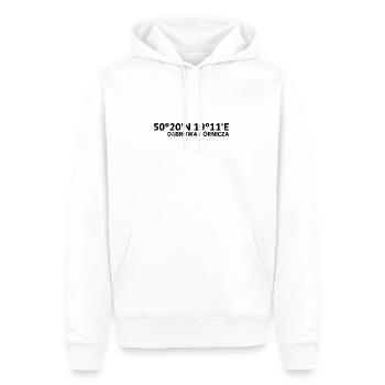 Coordonnées de Dąbrowa Górnicza - Sweat à capuche Premium bio Homme - blanc - Devant - Nico (187cm)